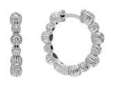 Diamond Grain Hoop Earrings