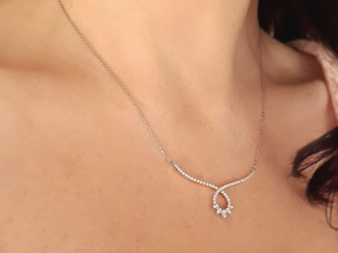 Diamond Sun Disc Necklace