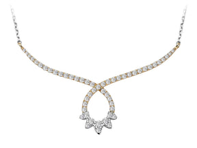 Diamond Sun Disc Necklace