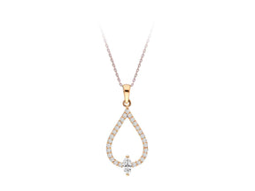 Marquise Diamond Drop Necklace