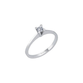 0.15 Carat G-Color Solitaire Diamond Ring