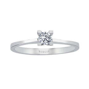 Bague solitaire diamant couleur G 0,20 carat
