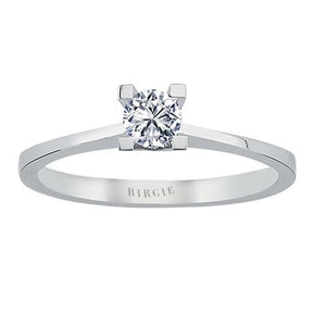 Bague solitaire diamant couleur G 0,30 carat