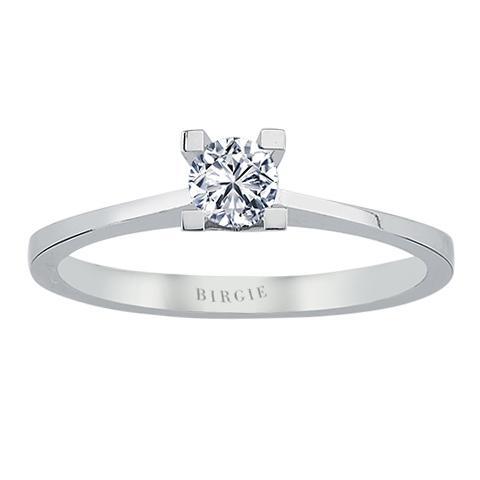 Bague solitaire diamant couleur G 0,30 carat