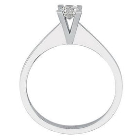 Bague solitaire diamant couleur G 0,30 carat