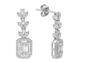 Diamond Baguette Stud Earrings