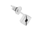 Boucles d'oreilles à tige solitaire diamant noir 0,02 carat pour hommes
