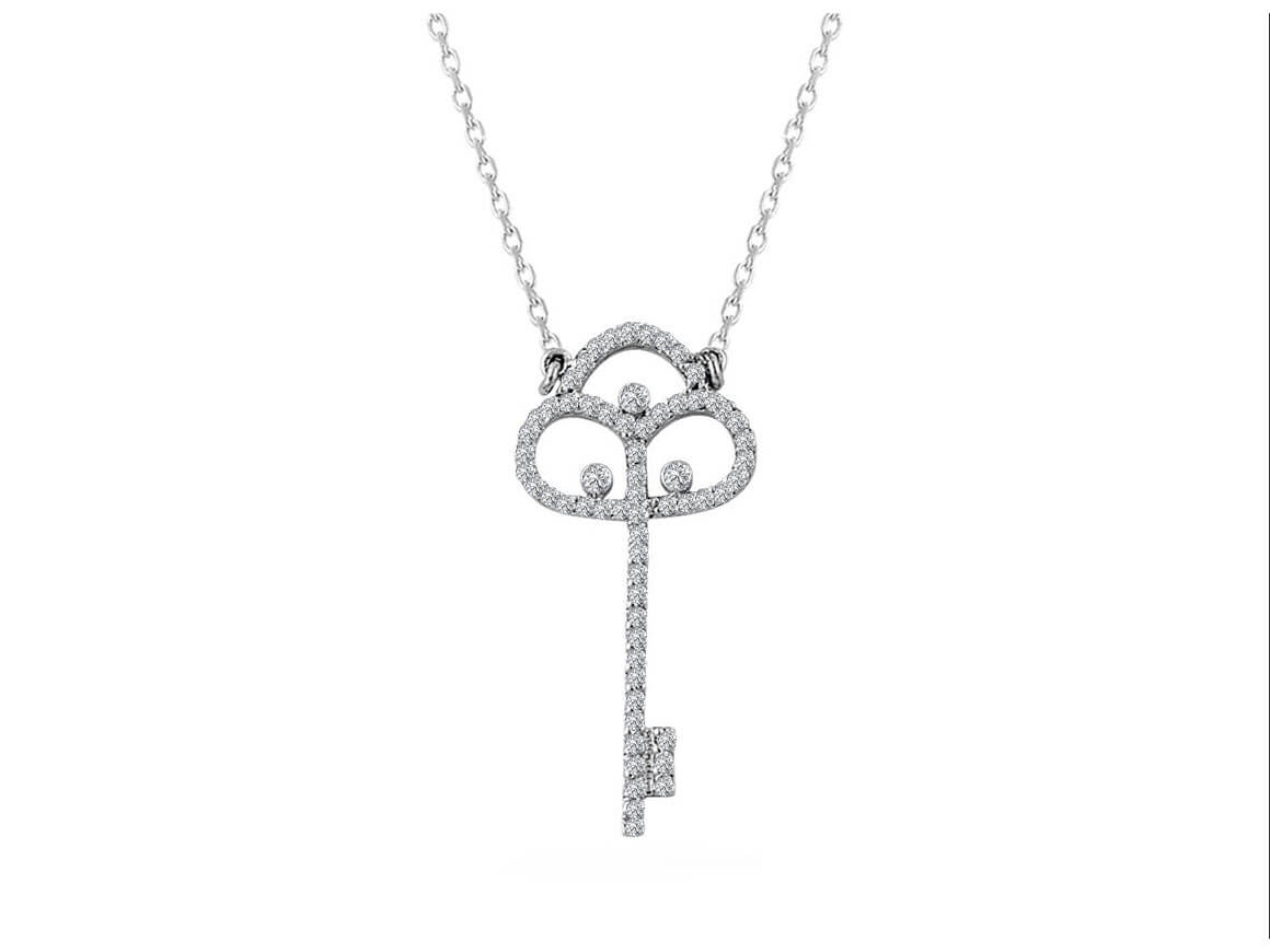 Diamond Wish Key Necklace