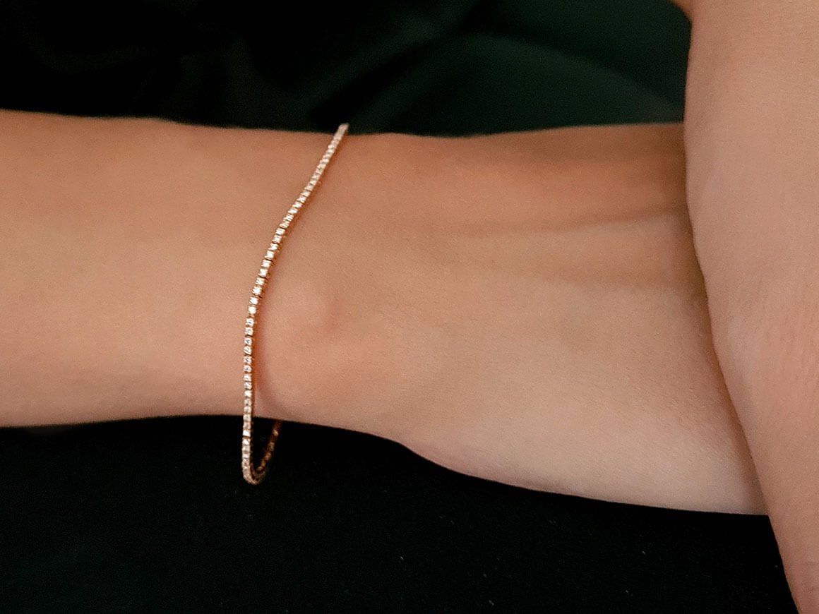 0.67 total carat diamond tennis bracelet