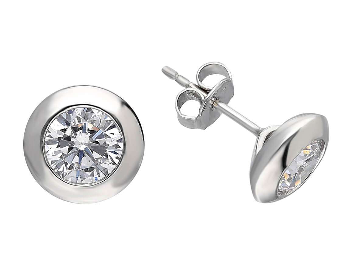 0.90 Carat Diamond Solitaire Stud Earrings