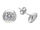 0.90 Carat Diamond Solitaire Stud Earrings