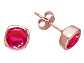 Ruby Solitaire Stud Earrings