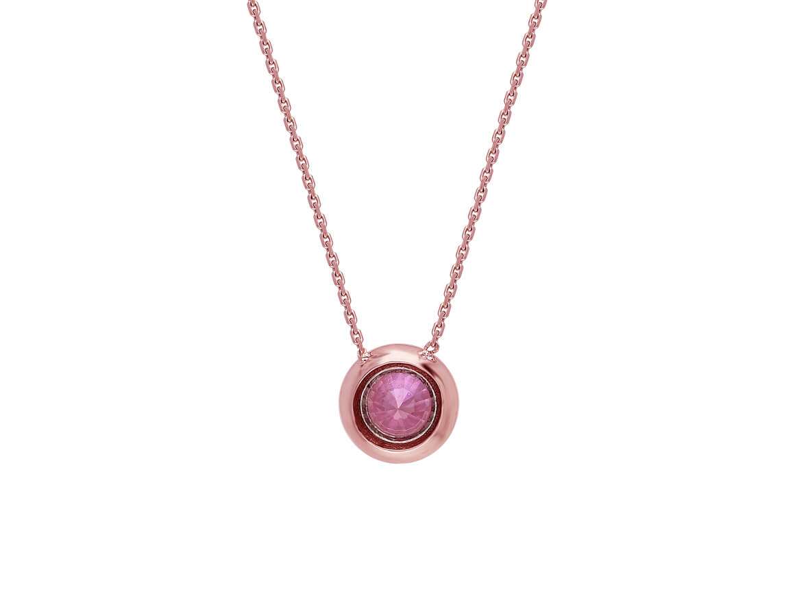 Amethyst Solitaire Halskette