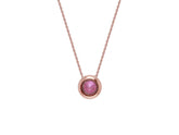 Amethyst Solitaire Necklace