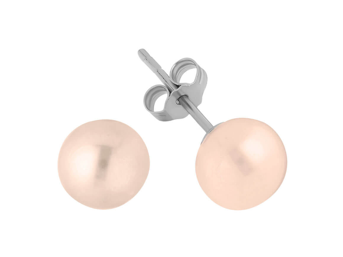 Boucles d'oreilles modernes en perles roses