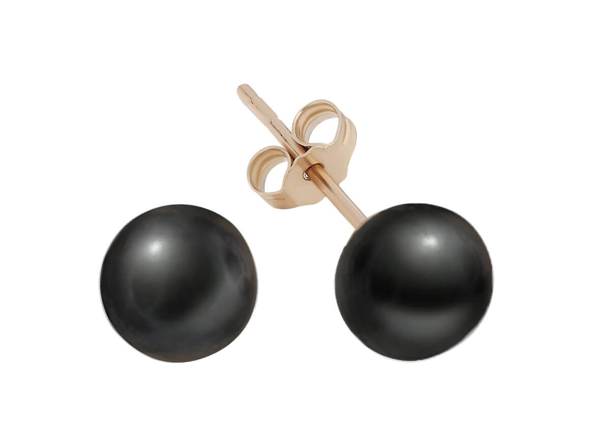 Boucles d'oreilles modernes en perles noires