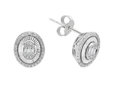 Boucles d'oreilles à tige en diamant baguette de 0,40 carat au total