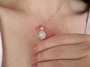 Collier baguette diamant 0,27 carat