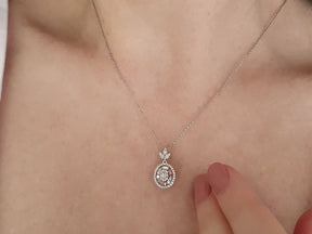 Collier baguette diamant 0,27 carat