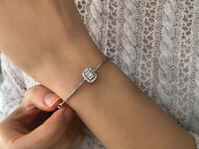 Baguette diamond bracelet
