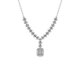 Collier chemin de lumière diamant baguette