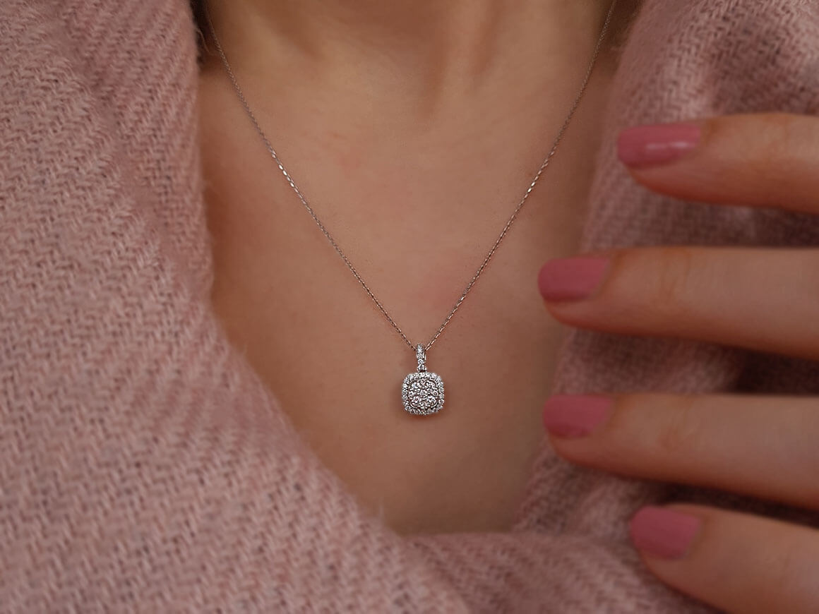 Baguette Diamond Borealis Necklace