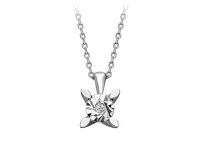 Collier solitaire effet diamant 0,40 carat