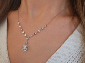 Collier Tennis Diamant Baguette