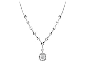 Collier Tennis Diamant Baguette