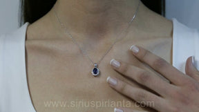 Diamond and Oval Sapphire Necklace