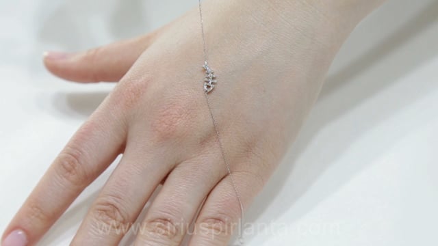 Diamond herringbone bracelet