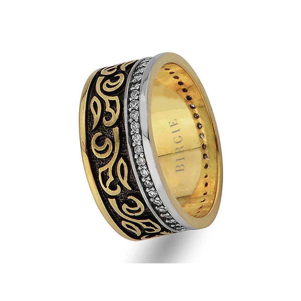 White Gold Wedding Band w/ Diamonds