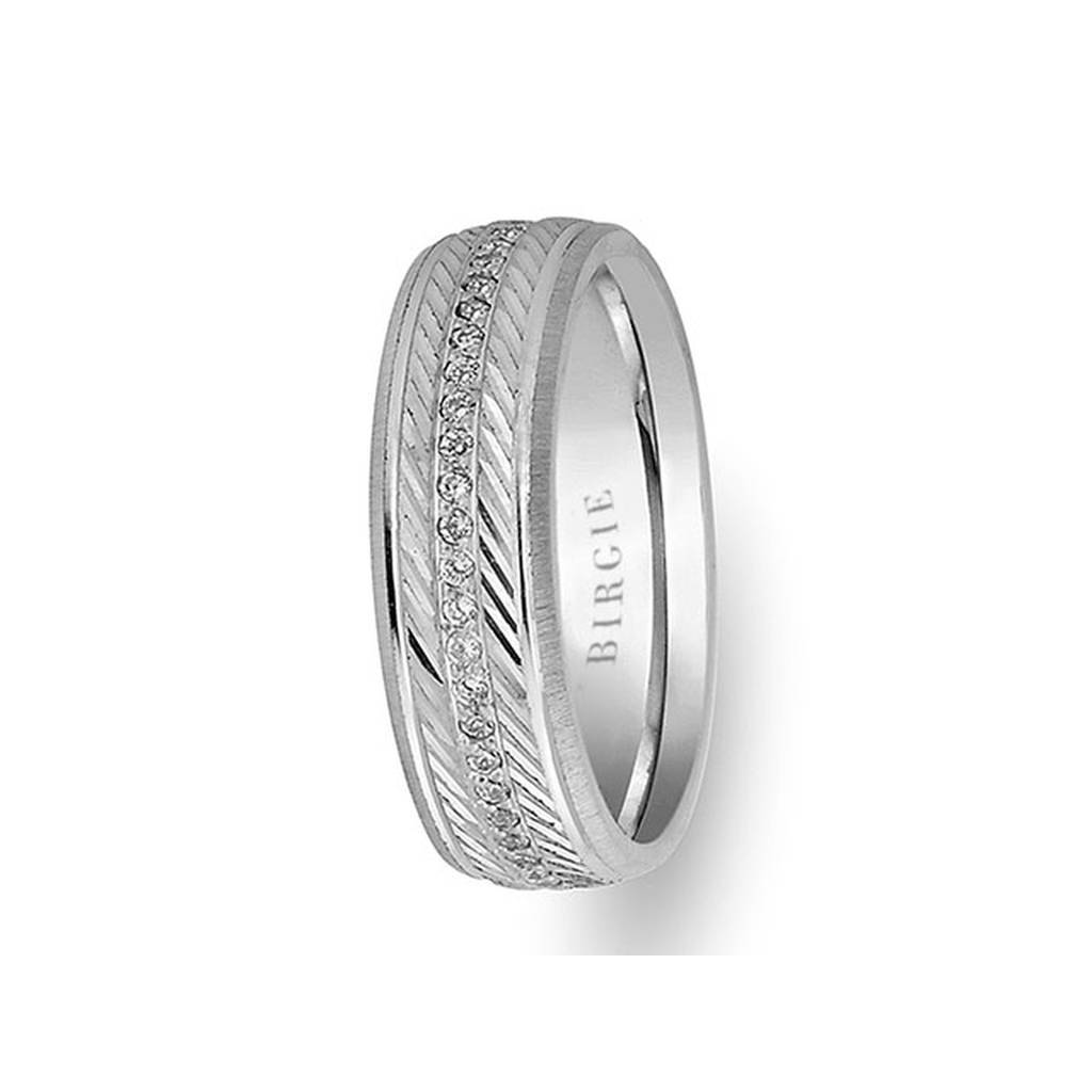 Alliance en or blanc Lyrical Design avec diamants