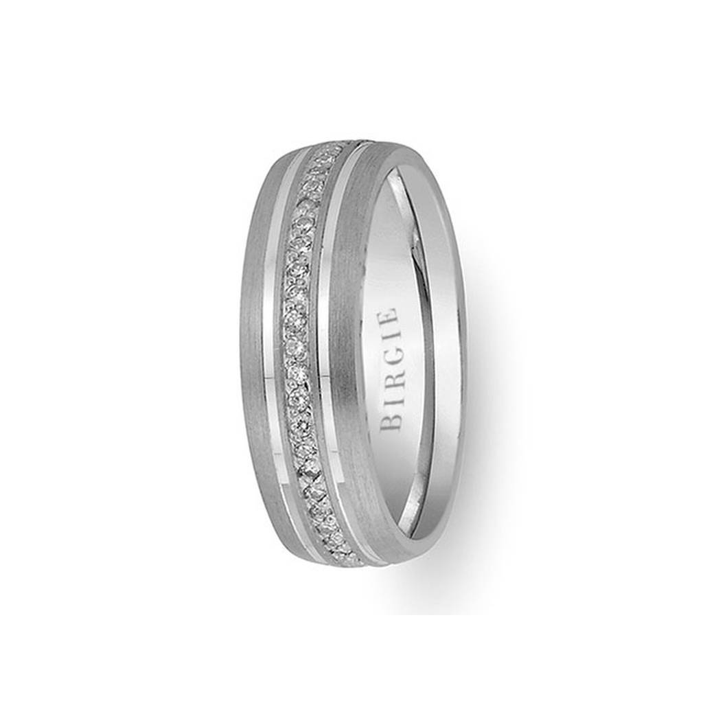 Alliance Horizon Design en or blanc avec diamants