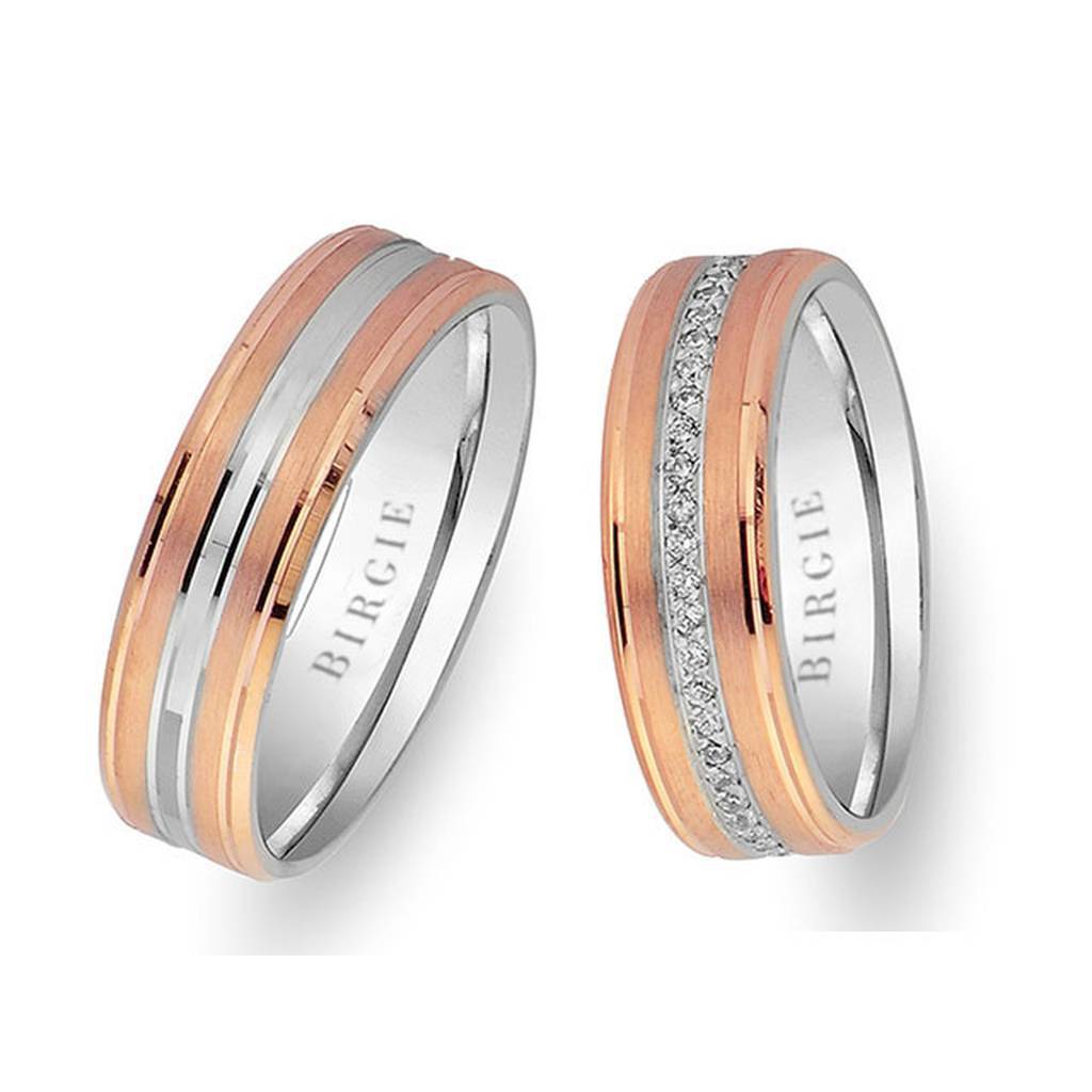 Rose Gold Wedding Band w/ Diamonds
