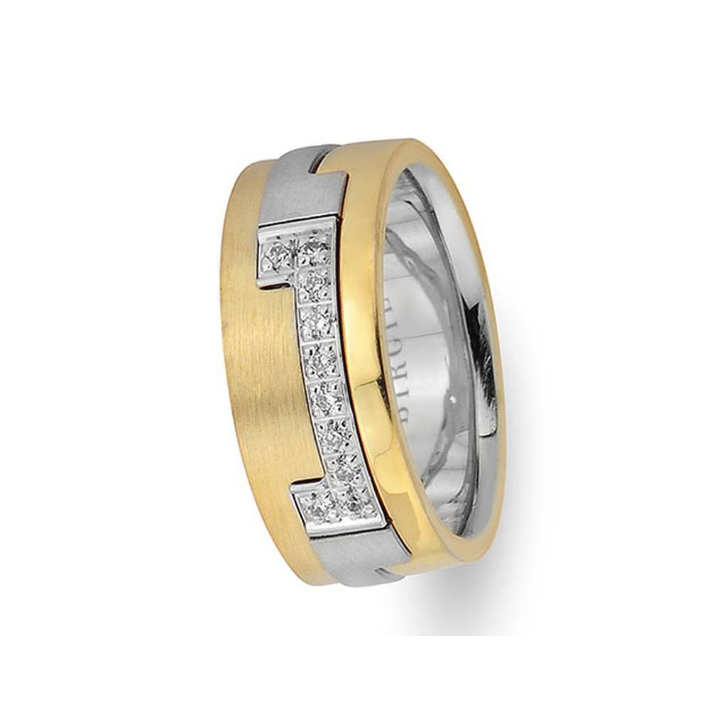 Alliance Pablo Design en or blanc et jaune poncé avec diamants