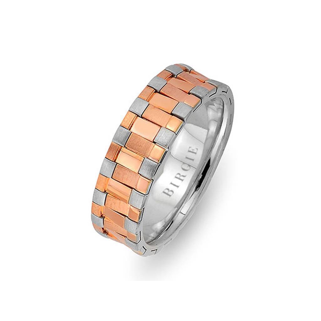 Babylon Rose and White Gold Wedding Band