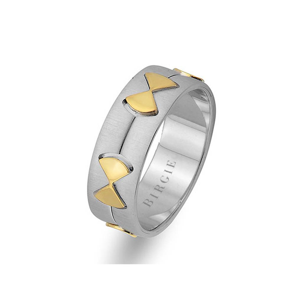 White Gold and Rose Gold Wedding Band