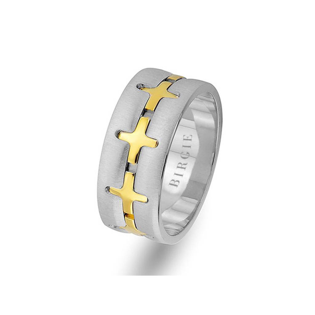 Alliance Pandora en or blanc et jaune