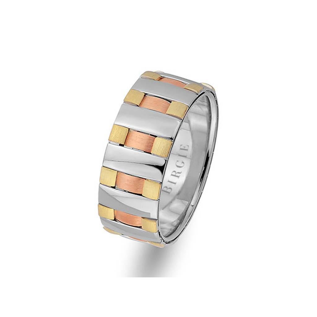 Alliance New York en or rose, blanc et jaune