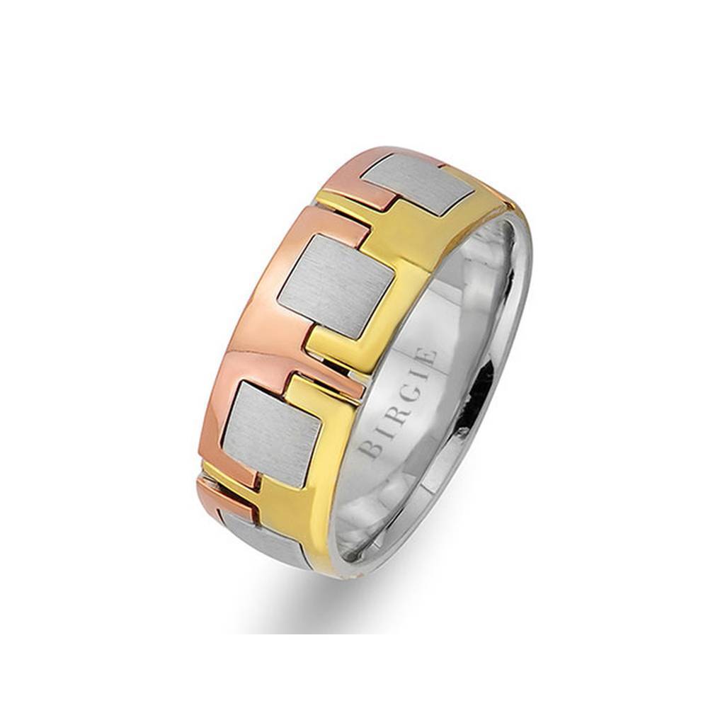 Alliance Stella en or rose, blanc et jaune