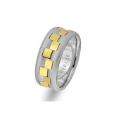 Alliance Pavillon en Or Blanc et Jaune