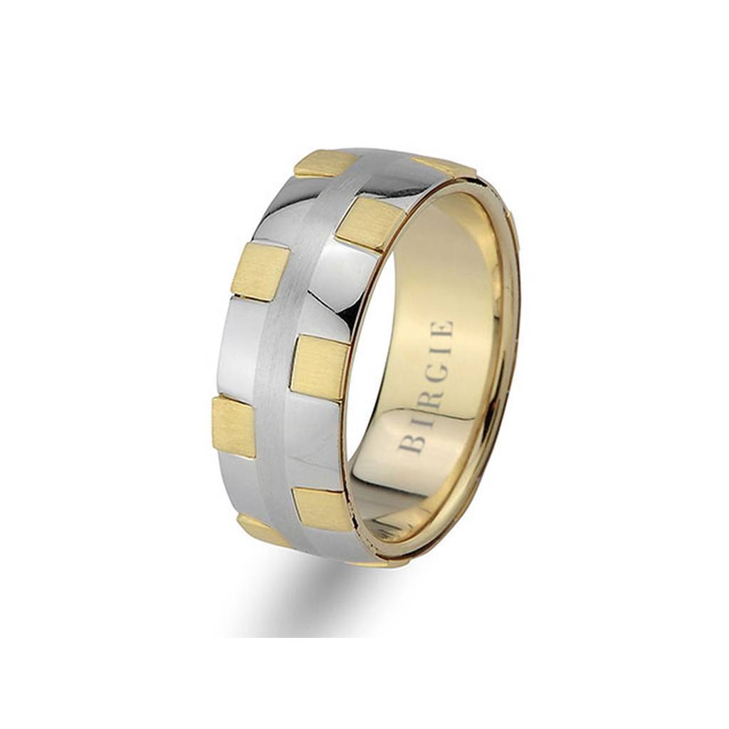 White and Yellow Gold Wedding Band