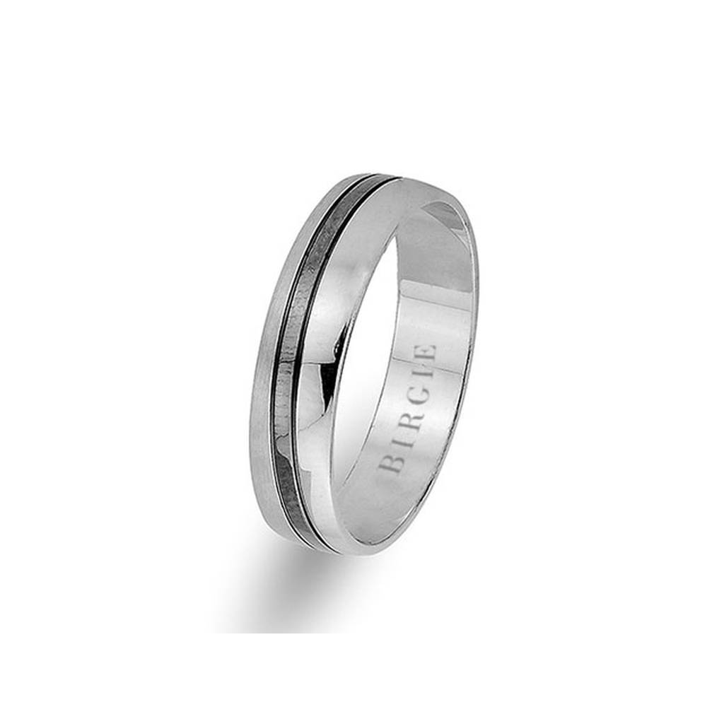Alliance classique en or blanc
