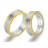 White Gold Wedding Band w/ Diamonds