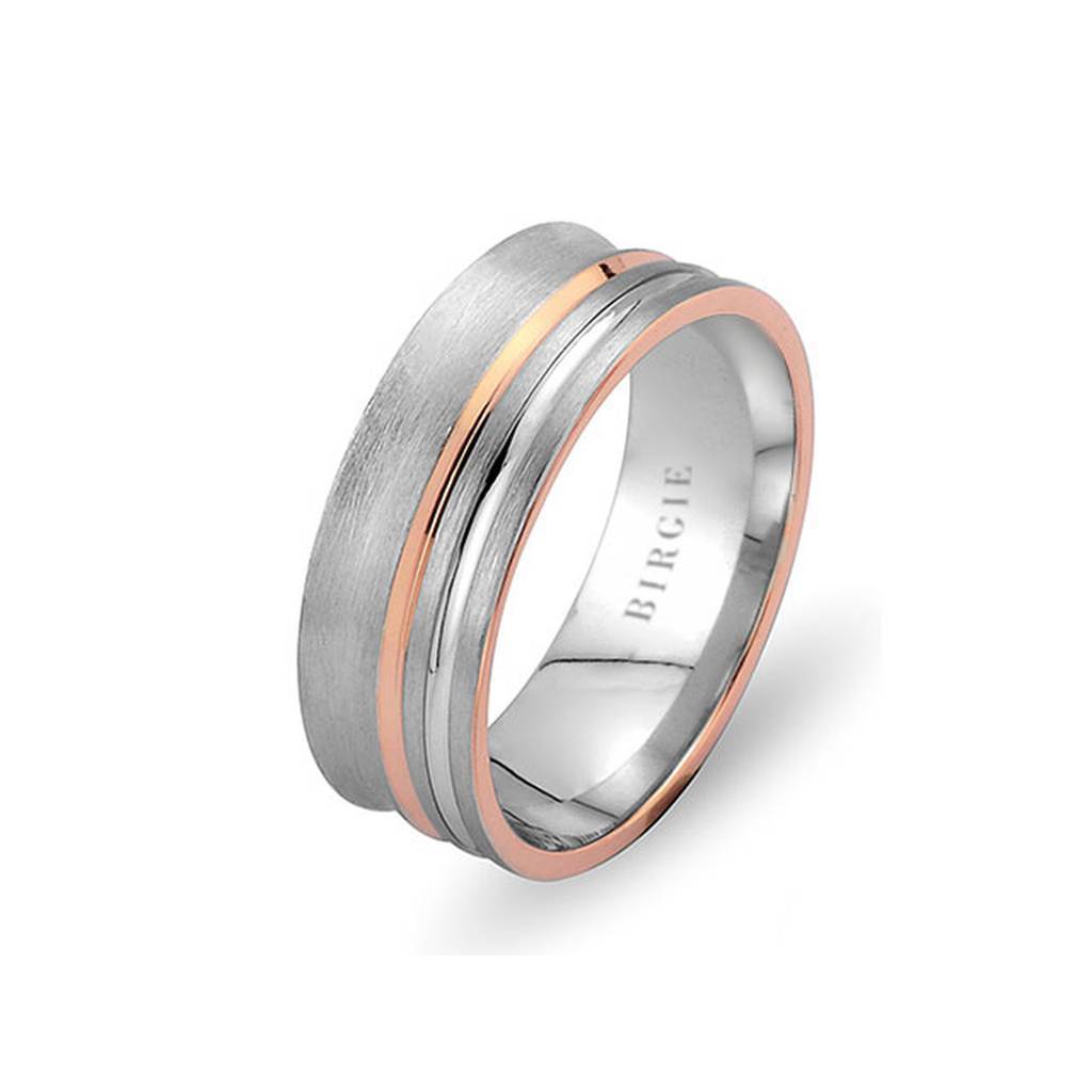 Alliance Utarit en or blanc et rose