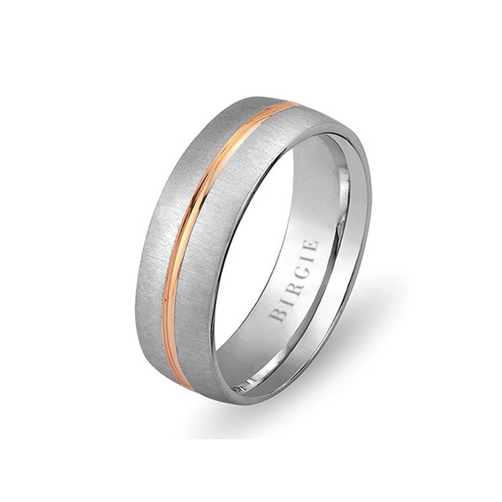 Alliance occidentale en or blanc et rose