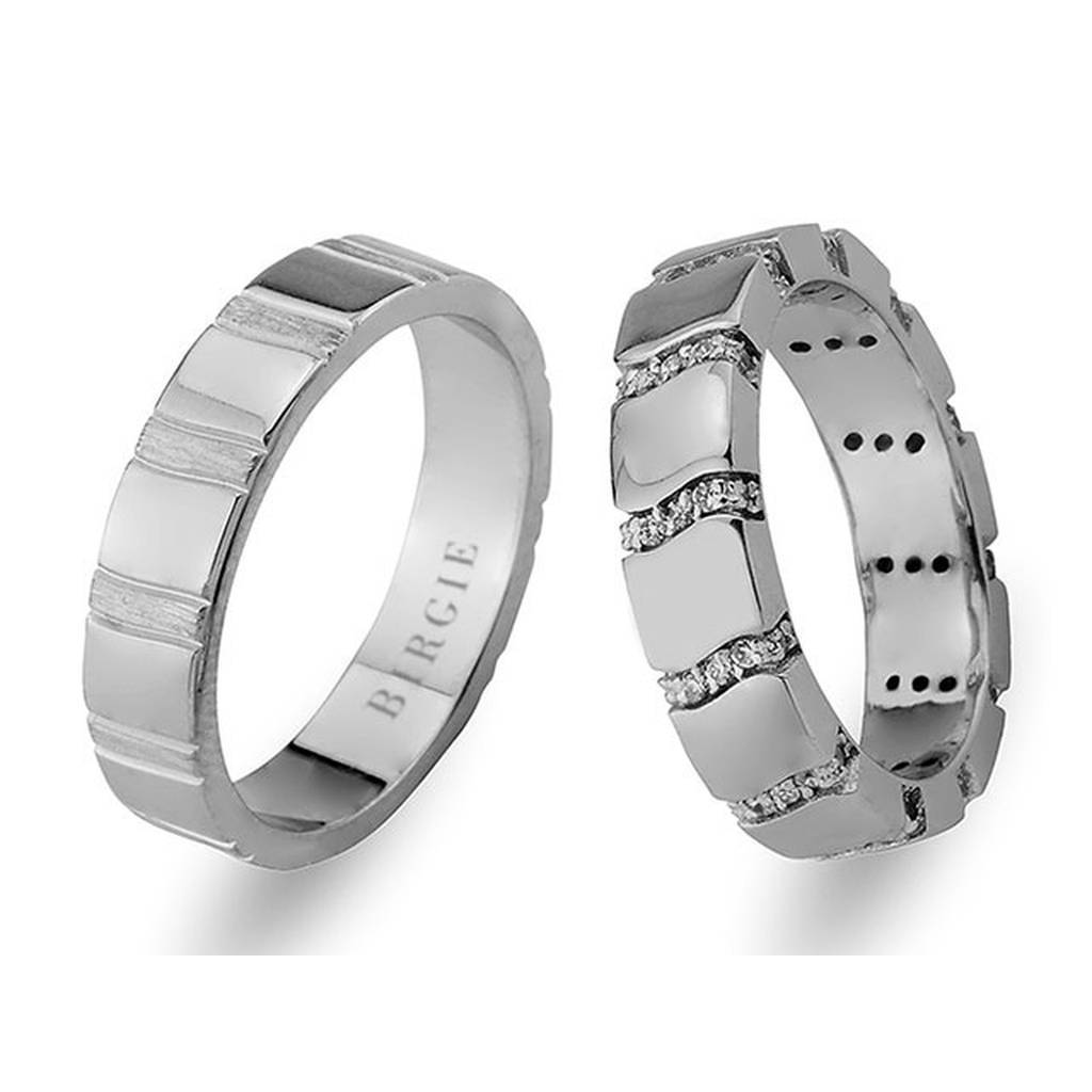 Alliance Cedy en or blanc avec diamants