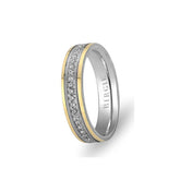 Alliance Martinique en Or Blanc et Jaune avec Diamants