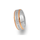 Alliance Ionia en or blanc et rose avec diamants